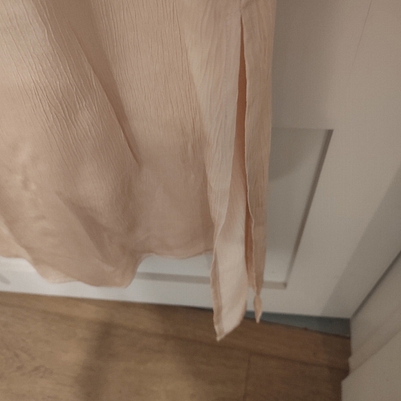 SMASH + TESS Sloane Maxi Dress in Champagne Long Sleeve Cocktail Party | Size XL - Picture 12 of 14